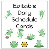 Frogs Daily Schedule Cards - editable