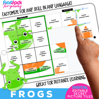 Preview of Frogs Digital Editable Google Slide Secret Pictures | Distance Learning