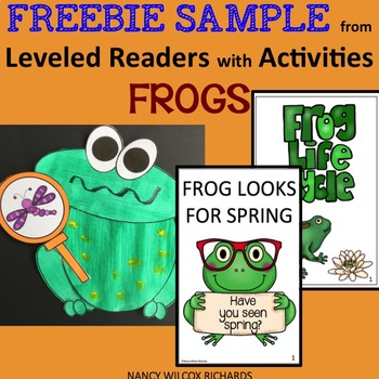 Preview of Frogs Fiction and Nonfiction Leveled Readers with Activities FREEBIE