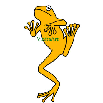 orange frog clipart