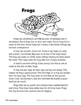 Frogs/Las ranas by Evan-Moor Educational Publishers | TPT