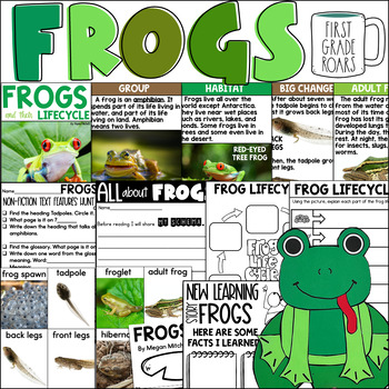 Preview of Frogs Nonfiction Informational Text Unit & The Frog Lifecycle