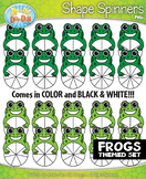 Frogs Spinner Shapes Clipart {Zip-A-Dee-Doo-Dah Designs}