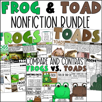 Preview of Frogs, Toads, & Compare & Contrast Nonfiction Units Activity Bundle