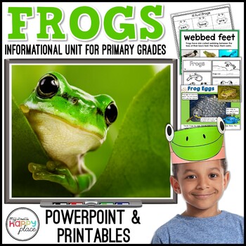 Preview of Frogs Unit – All About Frogs PowerPoint – Life Cycle Activities and More!