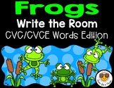 Frogs Write the Room - CVC/CVCE Words Edition