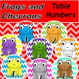 Frogs and Chevrons Table Numbers