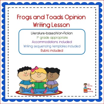 Preview of Frogs and Toads Opinion Writing Lesson