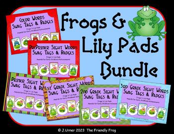 Preview of Frogs 'n' Lily Pads Award Tags & Badges Bundle