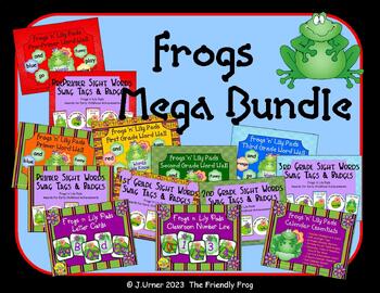 Preview of Frogs 'n' Lily Pads Classroom Decor Mega Bundle