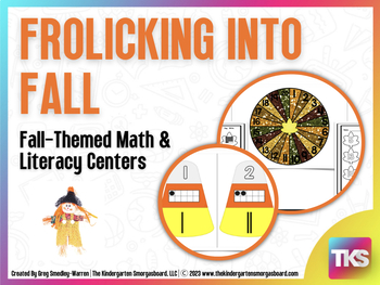 Preview of Frolicking Into Fall Math and Literacy Centers