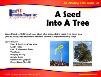 Preview of From A Seed To A Tree Song (Mp3), Visual Aids, and Activities