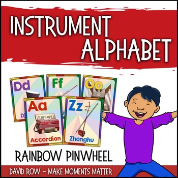 Preview of From A to Z - An Instrument Alphabet Poster Set - Rainbow Pinwheel
