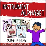 From A to Z - An Instrument Alphabet Poster Set - Confetti Theme