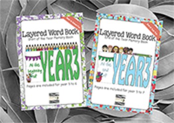 Download From Beginning To End Of School Layered Word Book Bundle Year 3 To 6