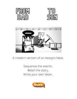 Preview of From Dad to Son. Modern Aesop Video Fable. Sequencing. Letter Writing. ESL. EFL.