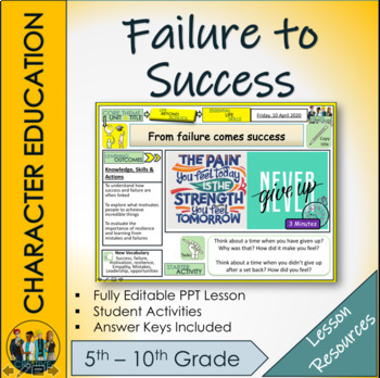 Preview of From Failure To Success - Character Education