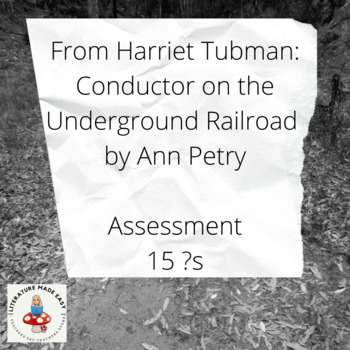 Preview of From Harriet Tubman: Conductor on the Underground Railroad by Ann Petry Test