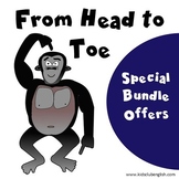 From Head to Toe Activity Pack - body, animals, actions - Distance Learning