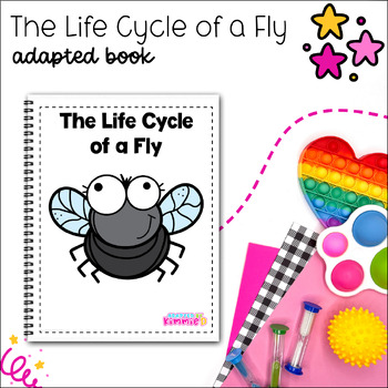 Preview of Special Education Life Cycle Fly Adapted Book for Adaptive Easy Science Resource