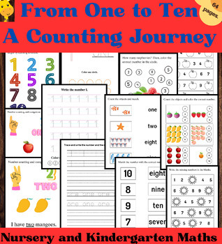 Preview of From One to Ten A Counting  Journey: Nursery and Kindergarten Maths