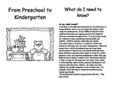 From Preschool to Kindergarten