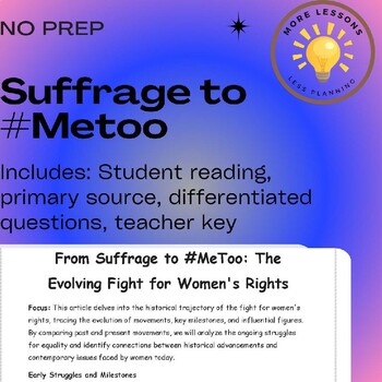 Preview of From Suffrage to #MeToo: International Women's Day Reading Comprehension