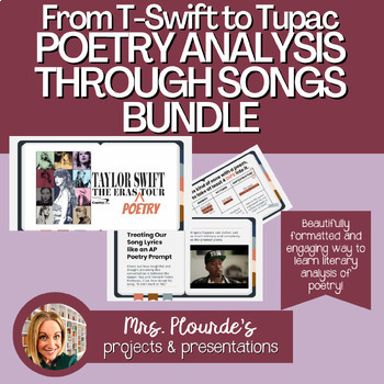 Preview of From T-Swift to Tupac: Learning Poetry Analysis through Songs Bundle