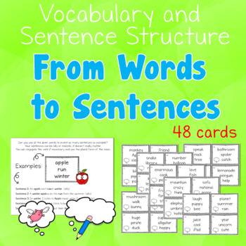 Preview of From Words to Sentences | Distance Learning