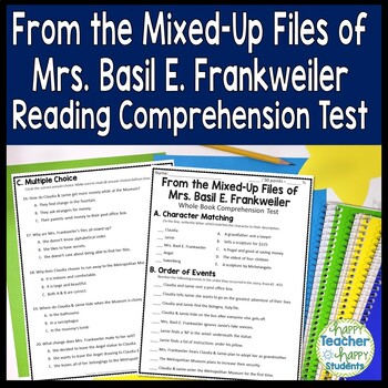 From the Mixed Up Files of Mrs. Basil E. Frankweiler Test 4 Page