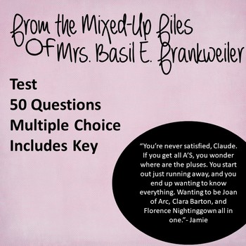 Preview of From the Mixed-Up Files of Mrs. Basil E. Frankweiler Test (NEW!)