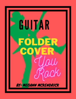 Preview of Front Cover Folder Page-Guitar Rock Star Themed