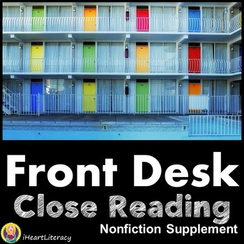 Preview of Front Desk Novel Study Supplement - Nonfiction Close Reading Passages