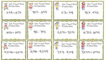 Front End Estimation Task Cards by Geek4Math | Teachers Pay Teachers