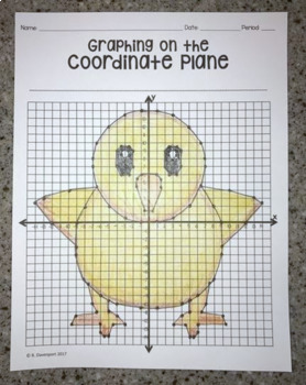 Preview of Front Facing Baby Chick Emoji - Graphing on the Coordinate Plane Mystery Picture