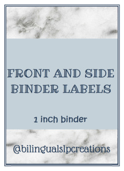 Preview of Front & Side Labels for 1" Binders