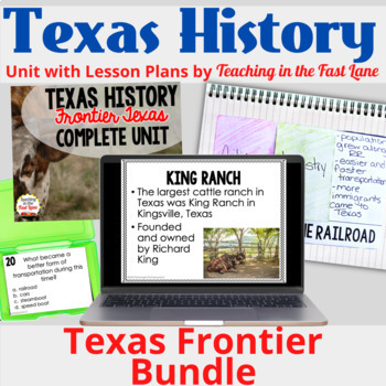 Preview of Frontier Texas Bundle - Cattle, Cotton, and Railroad - Texas Frontier History