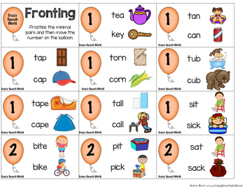 speech therapy exercises for fronting