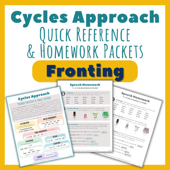 Preview of Fronting Homework Packet & Cycles Quick Reference