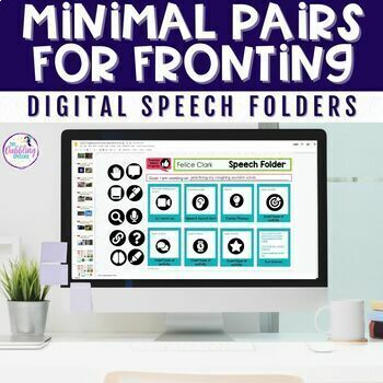 Preview of Fronting Minimal Pairs Digital Speech Folder for Phonology - K and G Sounds
