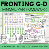 Fronting Minimal Pairs Homework | G-D Initial Words | Spee