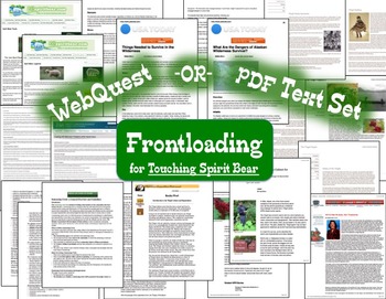 Preview of Frontloading Text Set -OR- Web Quest for Touching Spirit Bear