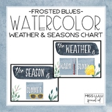 Frosted Blues Watercolor Weather and Seasons Chart
