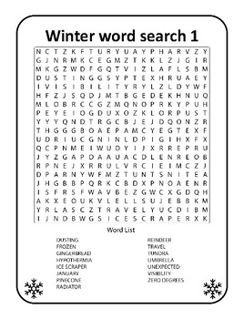Preview of Frosty Finds : Winter Word Search Adventure For All Ages