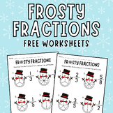 Frosty Fractions - FREE Printable 3rd Grade Math Worksheet