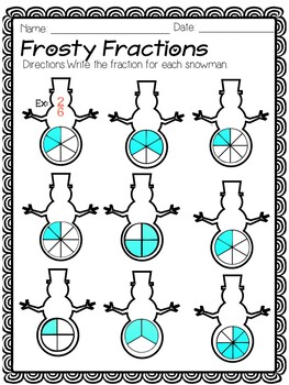 Frosty Fractions Freebies by The Sparkly Apple | TPT