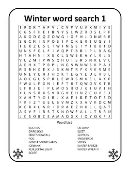 Preview of Frosty Quest Word Hunt For All Ages Winter Word Search