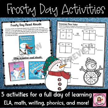 Preview of Frosty/Snowman Day Activities - 12 Days of Christmas