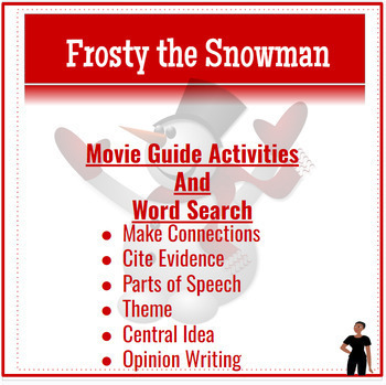 Preview of Frosty the Snowman Movie Guide and Word Search - Christmas