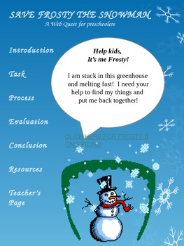 Preview of Frosty the Snowman Webquest
